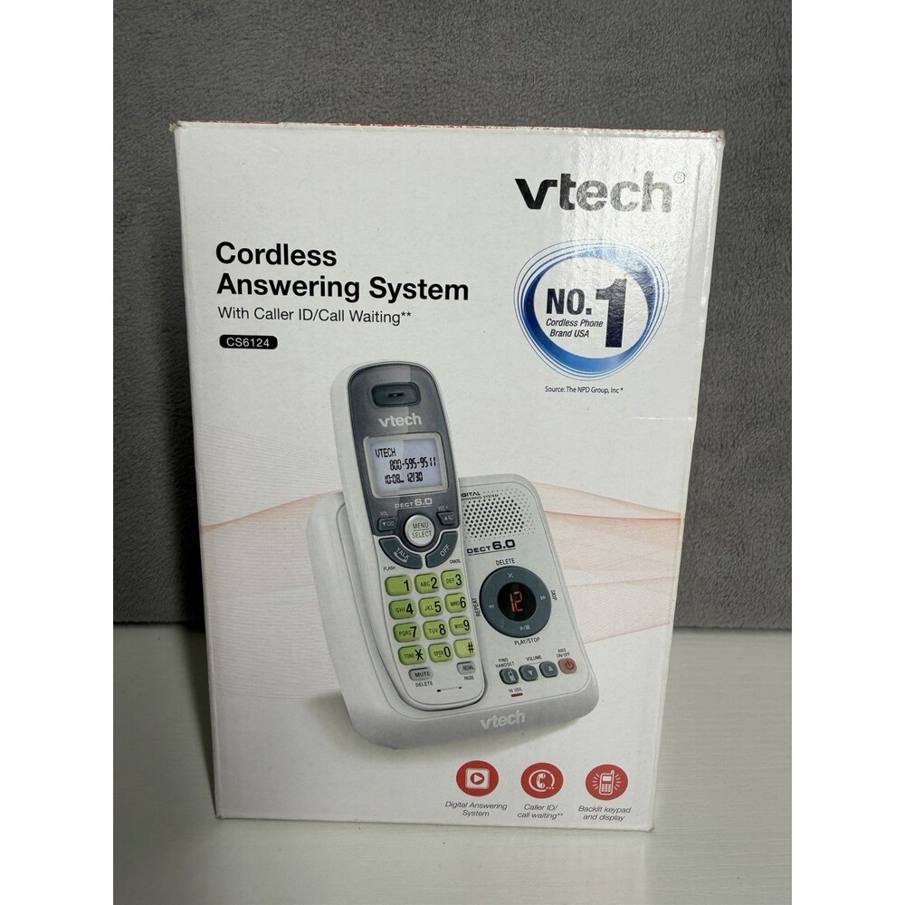 VTech CS6124 DECT 6.0 Cordless Phone Answering System and Caller ID/Call Waiting